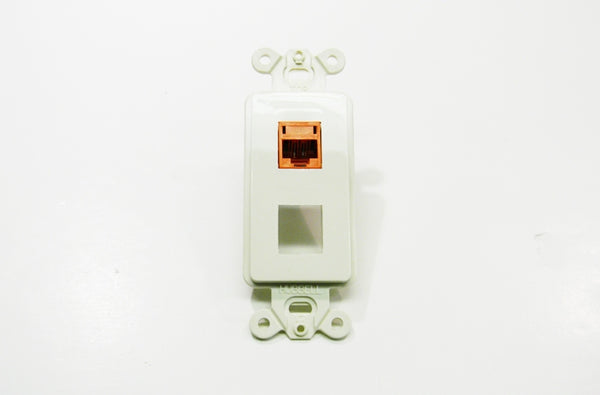 Hubbell HXJ6OR25 RJ45 Ethernet Cat6 orange keystone jack 25 pack