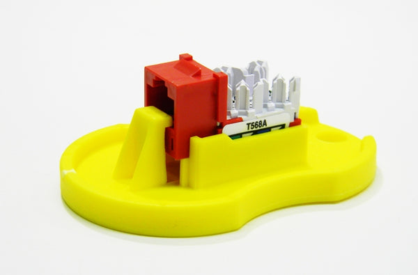 Hubbell HXJ6R RJ45 Ethernet Cat6 red keystone jack