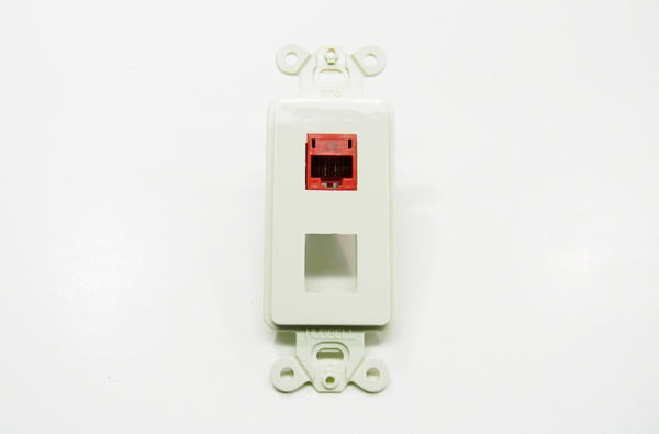 Hubbell HXJ6R25 RJ45 Ethernet Cat6 red keystone jack 25 pack