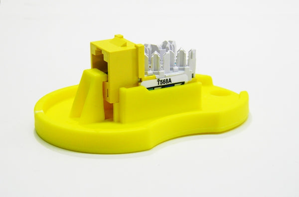 Hubbell HXJ6Y RJ45 Ethernet Cat6 yellow keystone jack