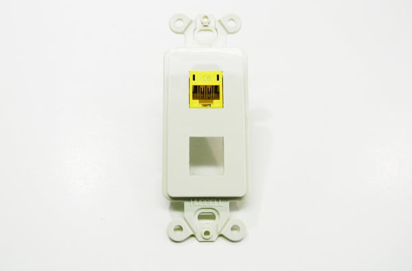 Hubbell HXJ6Y25 RJ45 Ethernet Cat6 yellow keystone jack 25 pack