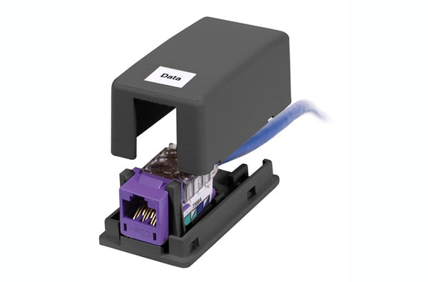 Hubbell ISB1BK 1 port keystone surface mount box black