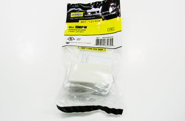 Hubbell ISB1OW 1 port keystone surface mount box office white