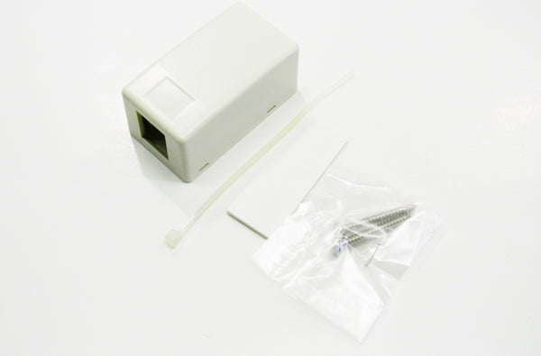 Hubbell ISB1OW 1 port keystone surface mount box office white