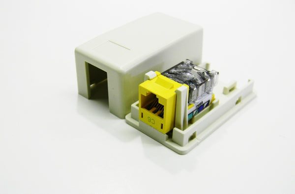 Hubbell ISB1OW 1 port keystone surface mount box office white