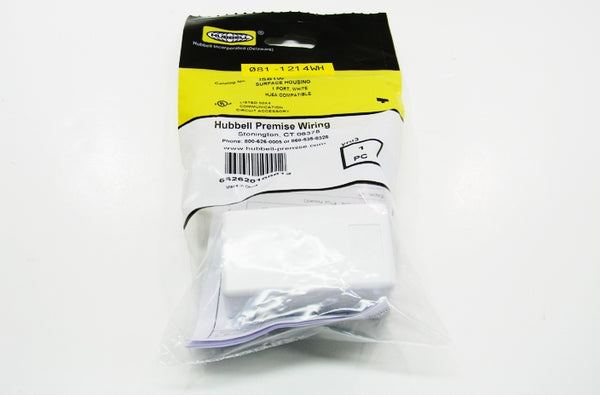 Hubbell ISB1W 1 port keystone surface mount box white