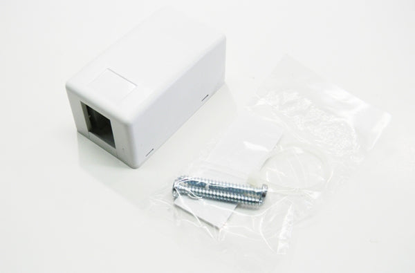 Hubbell ISB1W 1 port keystone surface mount box white