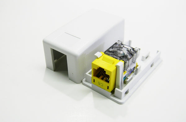 Hubbell ISB1W 1 port keystone surface mount box white