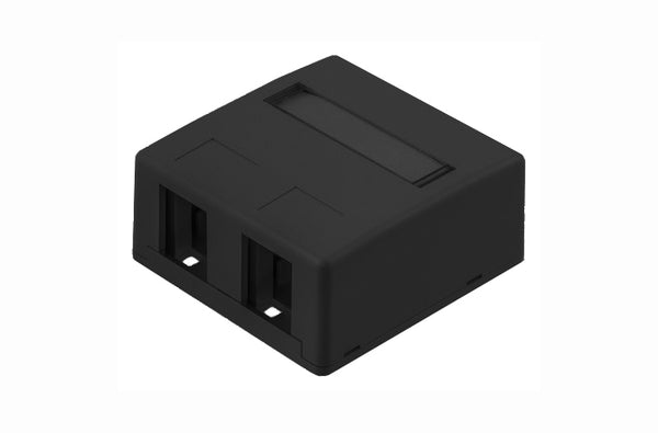 Hubbell ISB2BK 2 port keystone surface mount box black