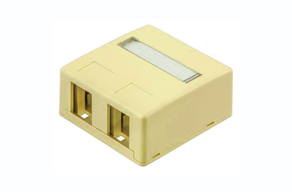 Hubbell ISB2EIP 2 port keystone plenum surface mount box electric ivory