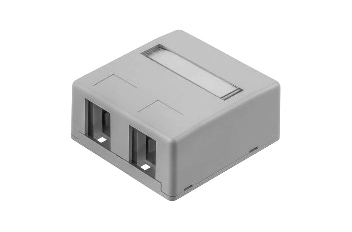Hubbell ISB2GYP 2 port keystone plenum surface mount box grey