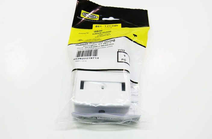 Hubbell ISB2W 2 port keystone surface mount box white