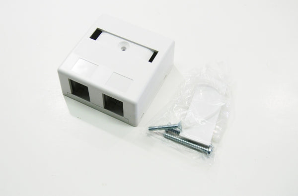 Hubbell ISB2W 2 port keystone surface mount box white