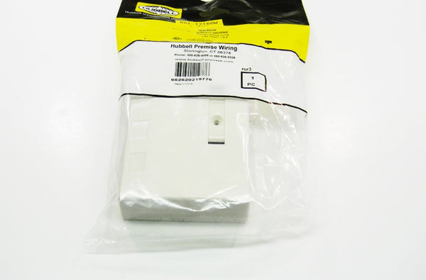 Hubbell ISB4OW 4 port keystone surface mount box office white