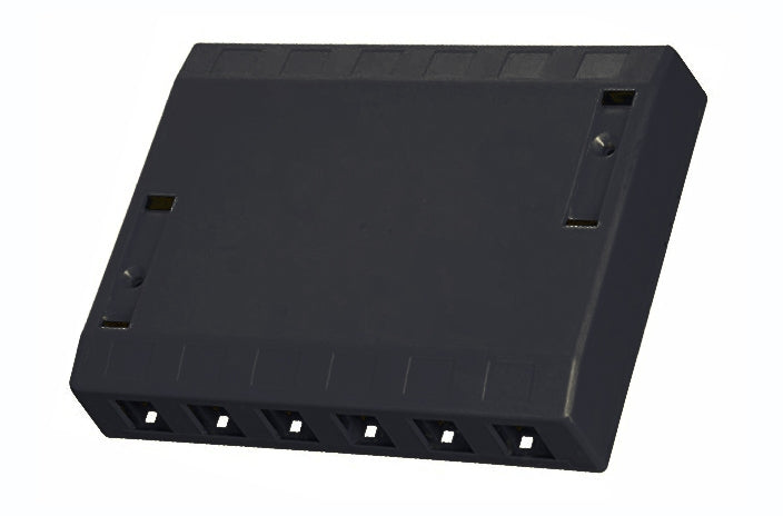 Hubbell ISB12BK 12 port keystone surface mount box black