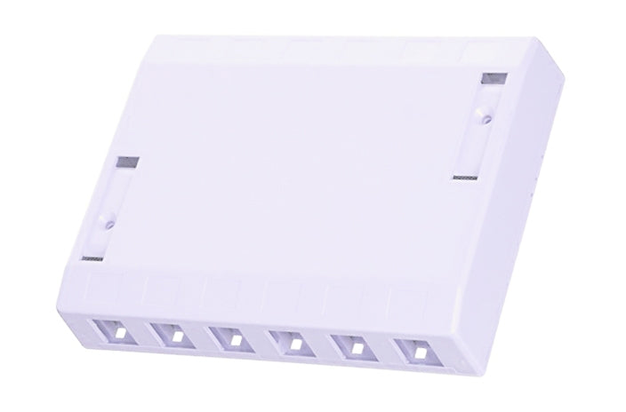Hubbell ISB12W 12 port keystone surface mount box white