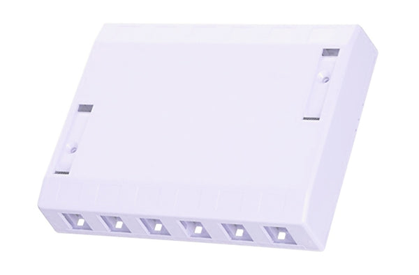 Hubbell ISB12W 12 port keystone surface mount box white