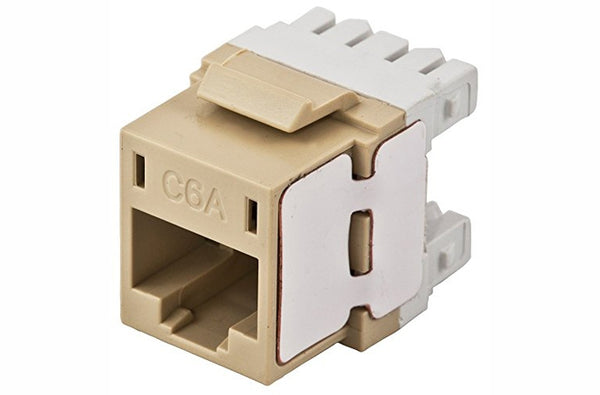 Hubbell HJ6AEI RJ45 Ethernet Cat6A electric ivory keystone jack