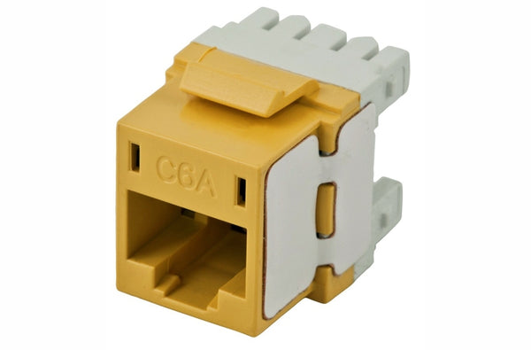 Hubbell HJ6AGL25 RJ45 Ethernet Cat6A gold keystone jack 25 pack