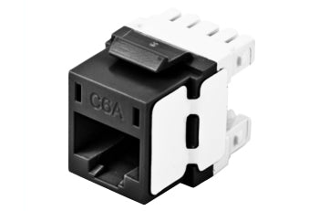 Hubbell HJ6ABK RJ45 Ethernet Cat6A black keystone jack