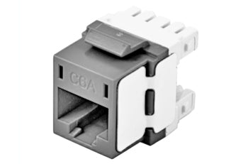 Hubbell HJ6AGY RJ45 Ethernet Cat6A grey keystone jack