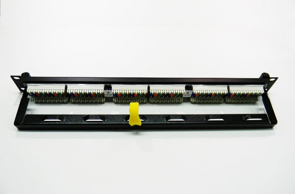 Hubbell rear cable management bar for patch panels.