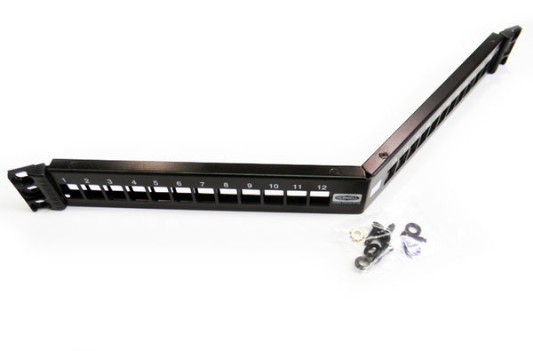 Hubbell UDXA24 unloaded 24-port angled patch panel