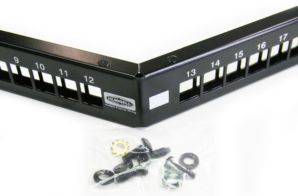 Hubbell UDXA24 unloaded 24-port angled patch panel