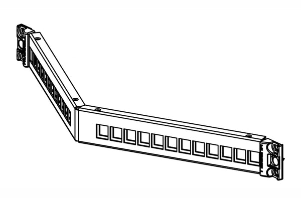 Hubbell PSJ24AU2 unloaded 24-port angled shielded patch panel