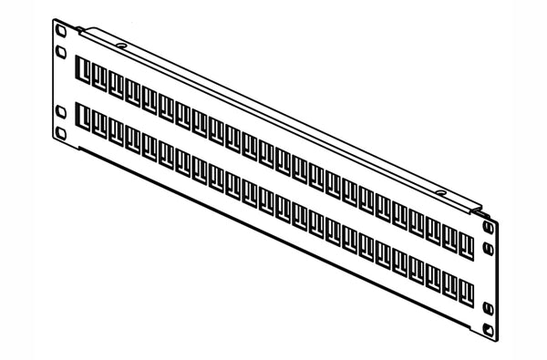 Hubbell PSJ48BK2 unloaded 48-port shielded patch panel