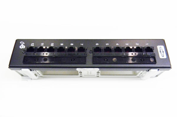 Hubbell HP612-P612U Cat6 12-port wall mount patch panel