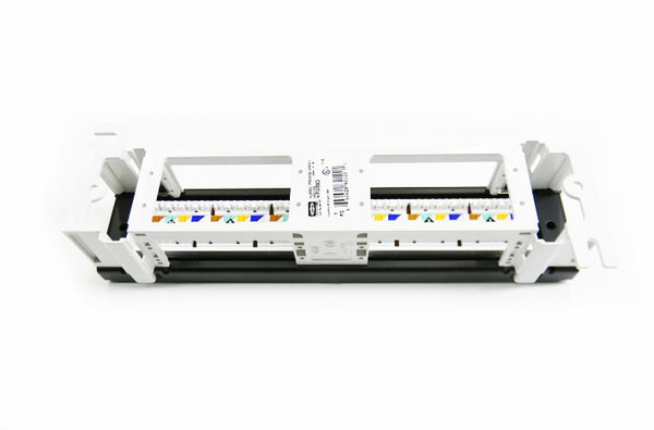 Hubbell HP612-P612U Cat6 12-port wall mount patch panel