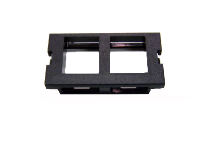 Hubbell IM2K1BK AV 2 port black unloaded 1U keystone module