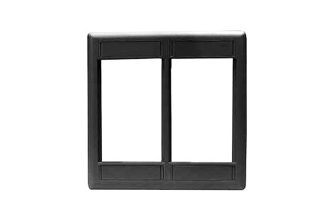 Hubbell IMF2BK 2 gang modular iStation faceplate black