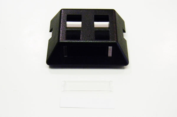 Hubbell FP2BK 2 port keystone furniture mount faceplate black