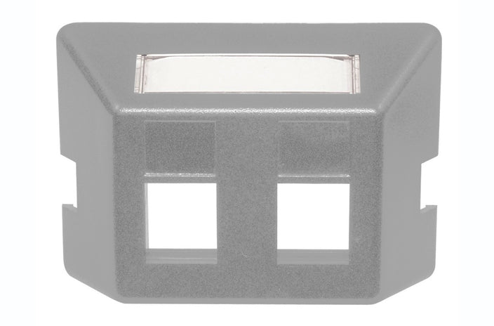 Hubbell FP2GY 2 port keystone furniture mount faceplate grey