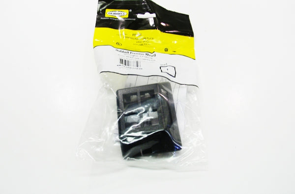 Hubbell FP4BK 4 port keystone furniture mount faceplate black