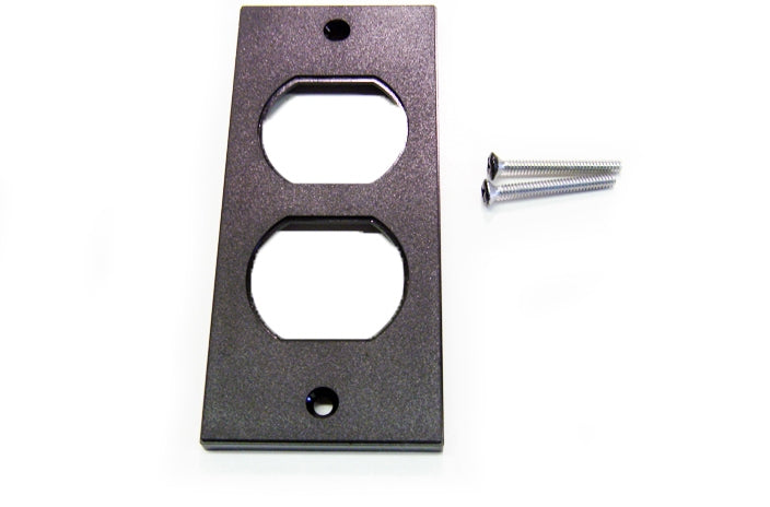 Hubbell HBLST302SBK modular duplex electrical faceplate black