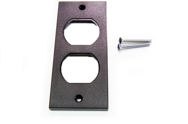 Hubbell HBLST302SBK modular duplex electrical faceplate black