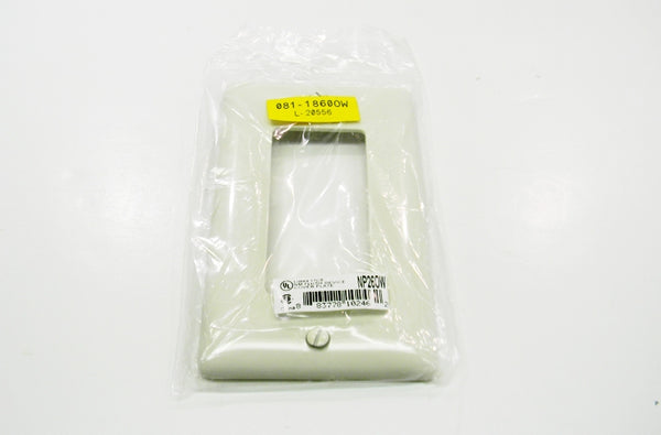 Hubbell NP26OW single gang decorator faceplate office white