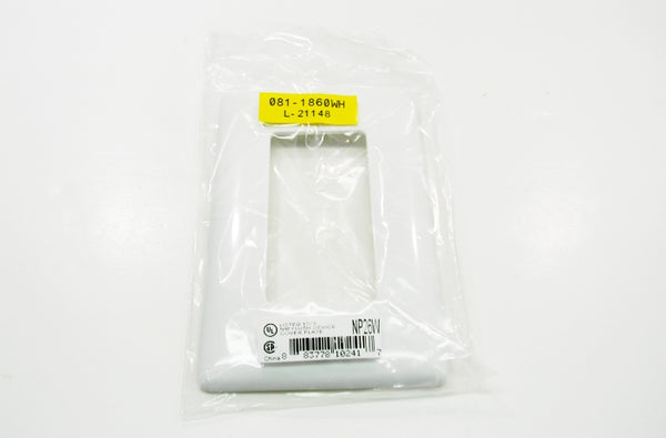 Hubbell NP26W single gang decorator faceplate white