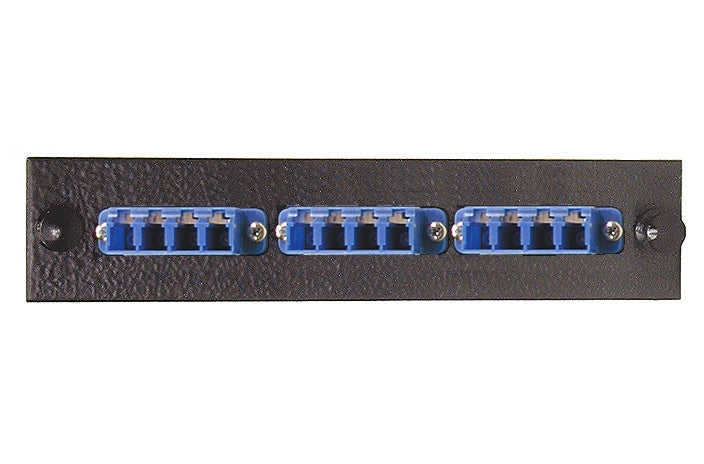Hubbell FSPLCQS3B fiber optic LC 12 port adapter panel
