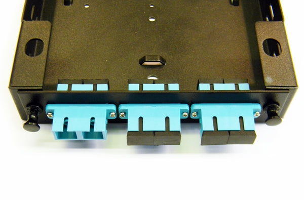 Hubbell FSPSCDS3AQ fiber optic SC 6 port adapter panel