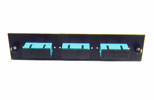 Hubbell FSPSCDS3AQ fiber optic SC 6 port adapter panel