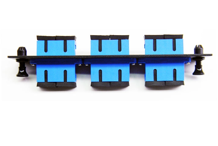 Hubbell FSPSCDS3B fiber optic SC 6 port adapter panel