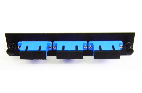 Hubbell FSPSCDS3B fiber optic SC 6 port adapter panel