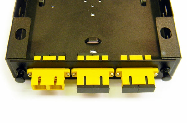Hubbell FSPSCDS3Y fiber optic SC 6 port adapter panel