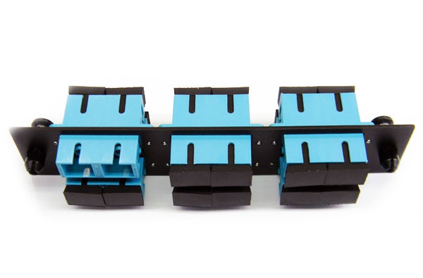 Hubbell FSPSCDS6AQ fiber optic SC 12 port adapter panel