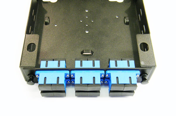 Hubbell FSPSCDS6B fiber optic SC 12 port adapter panel