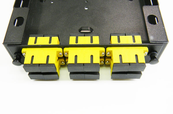 Hubbell FSPSCDS6Y fiber optic SC 12 port adapter panel